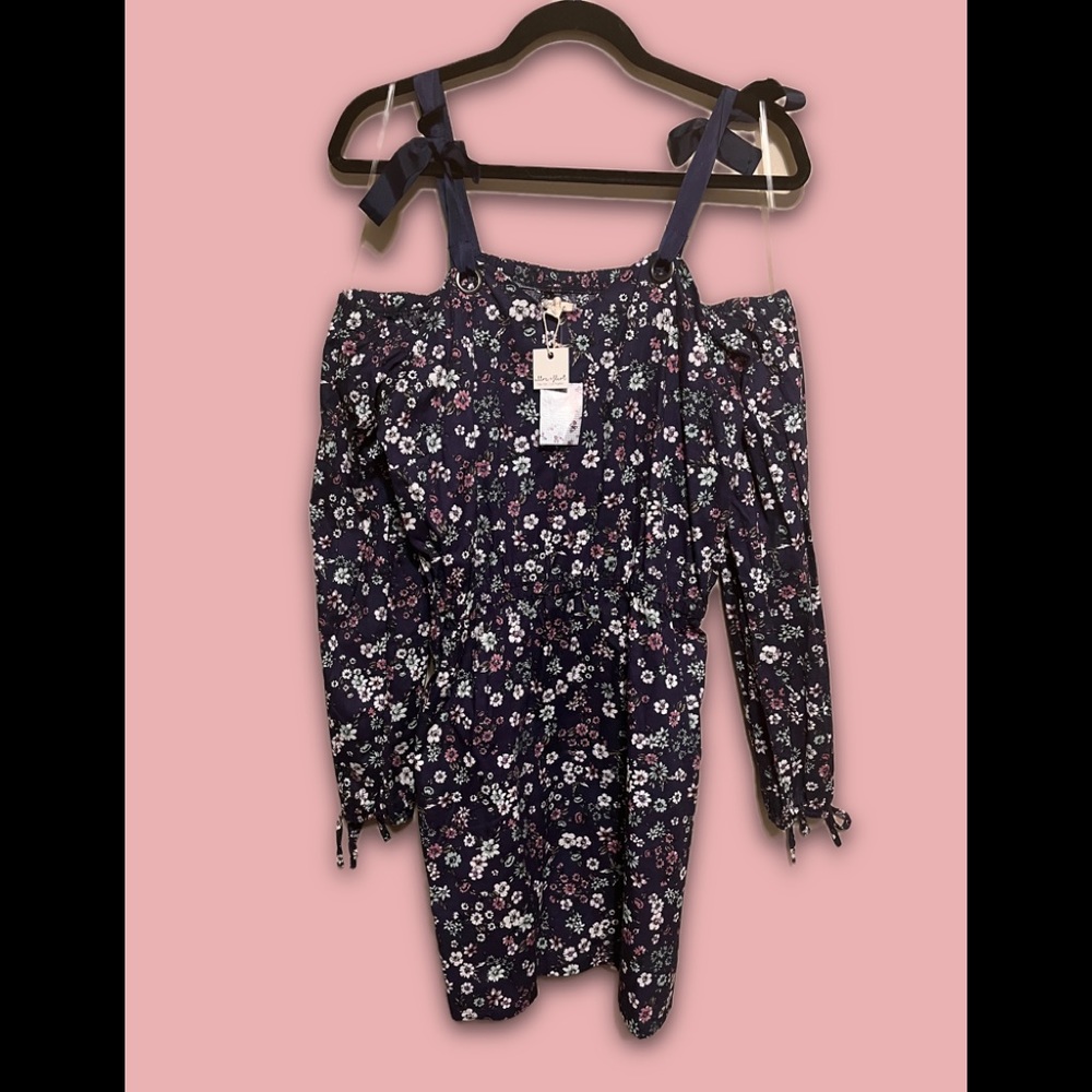 Navy Blue paisley print dress